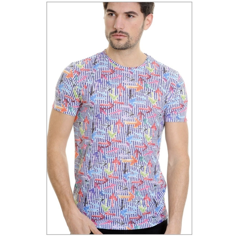 LCR Black Edition Mens Tee Shirt Sz 2XL Multicolor Arrows Going Out Shirt